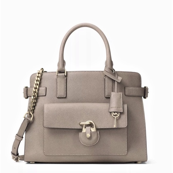 Michael Kors Emma Saffiano Leather Satchel 🎉HP🎉 - Picture 2 of 6
